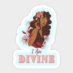 I Am Divine - Brown Girl Beauty Sticker